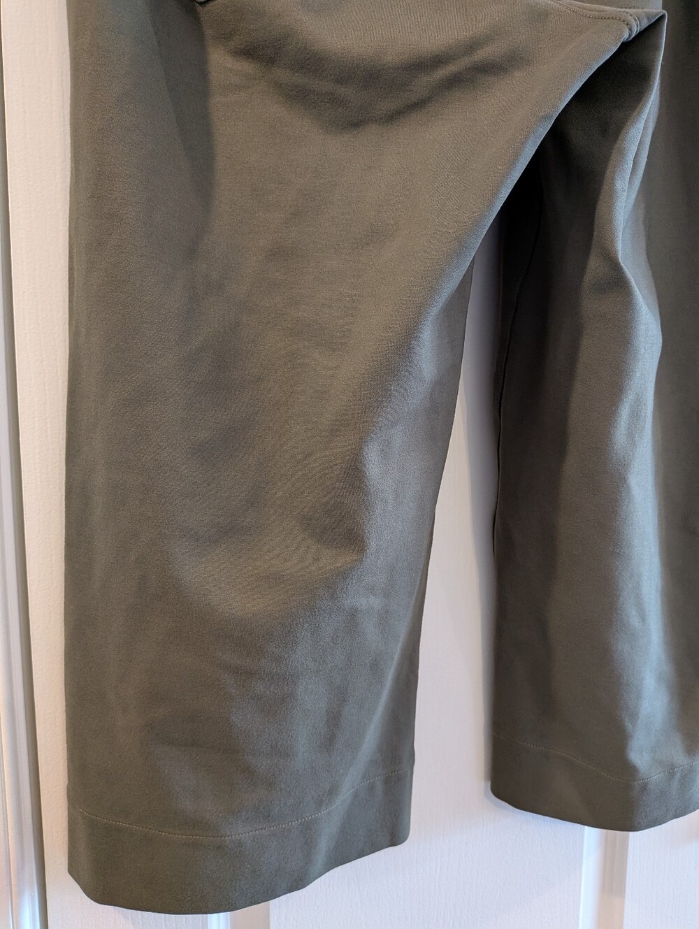 Anthropologie Maeve Colette Wide Leg Cropped Pants Olive Green Size 16 - Picture 12 of 14